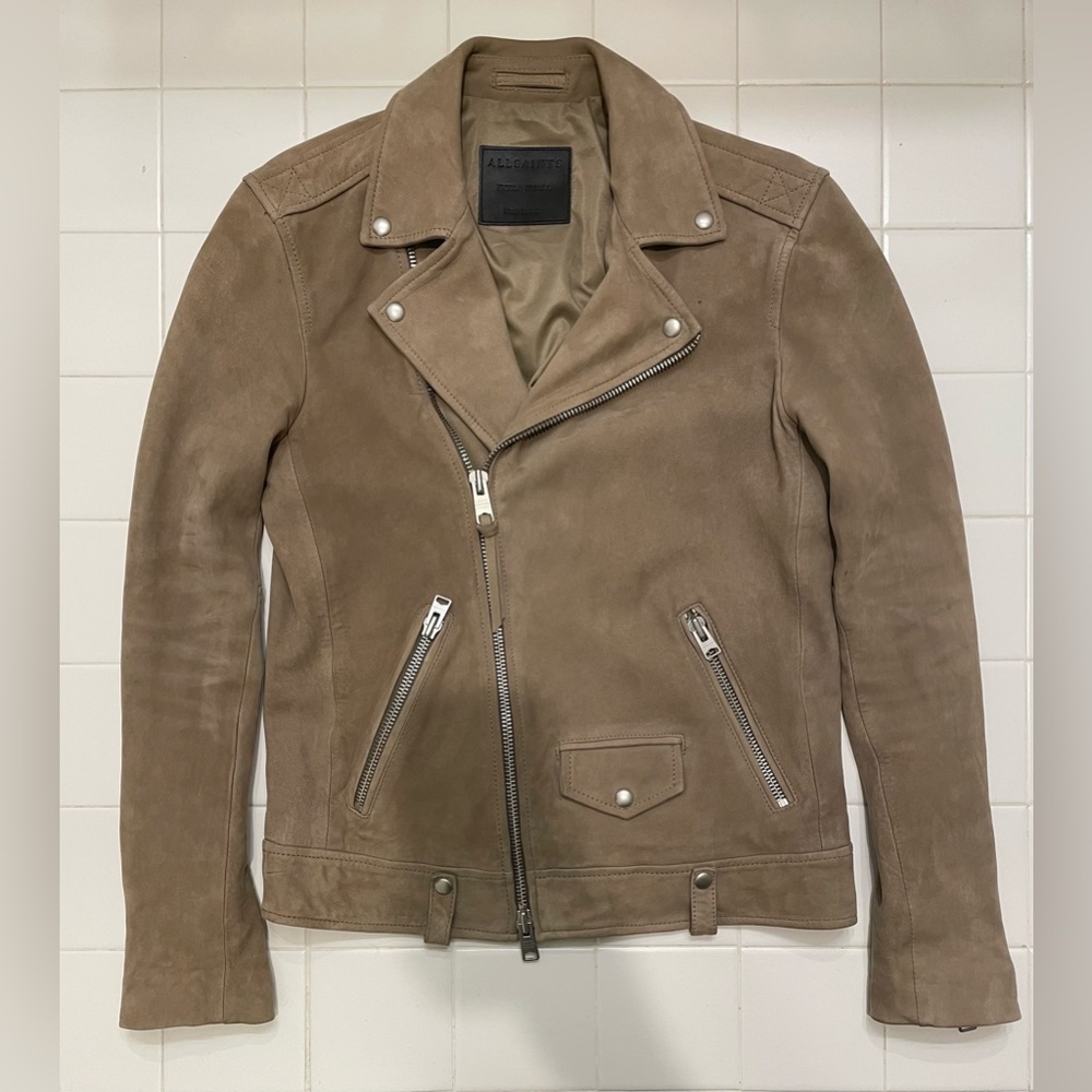 All Saints Suede Biker Jacket